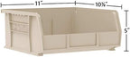Akro-Mils 30235 AkroBins Plastic Storage Bins, Space-Saving Stackable Bins for Garage, Pantry, Craft Organization, 11" x 11" x 5", Blue, 6-Pack