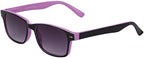 "The Summerville" Sun Reader - Retro Rectangle, Full Frame Reading Sunglasses for Men and Women - Hard Carrying Case Included