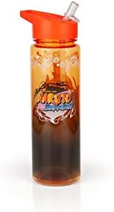 Naruto Shippuden Hokage Heroes Large Plastic Water Bottle | Features Konohagakure's 4th, 5th, And 6th Hokages | Holds 26 Ounces