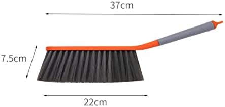 LIZEALUCKY Hand Broom Cleaning Brush Soft Bristles Deep Cleaning Leather Cleaning Brush Household Cleaning Tool (Orange)
