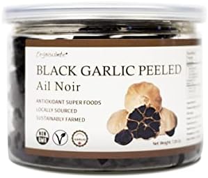 Orgnisulmte Canada Peeled Black Garlic Fermented for 90 Days Peeled Multiple Clove Super Foods, Ready to Eat 7.05 Oz