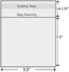 Delatanus 150 Pcs 5-1/2'' x 7-1/2'' Clear Cellophane Cello Bags,Thick Greeting Card Plastic Sleeves-Fit 5 X 7 Inch Cards Photos A6 A7 Envelopes Candy Treats 1.5-Mil