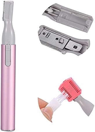 Electric Eyebrow Trimmer, Pink Face Eyebrow Hair Body Blade Razor Shaver, New Painless Portable Eyebrow Shaper Trimmer Kit for Women Men,