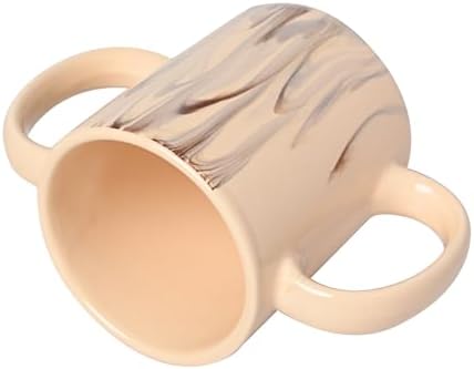 HealthGoodsIn Dual Handle Mug (Double Grip Mug) to Aid Tremors, 11.83 US Fl. Oz. (350 Ml) (Cream)