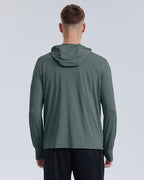 Locachy Men's UPF 50+ Sun Protection Outdoor Lightweight Full Zip Hoodie Jacket Long Sleeve Fishing Hiking Performance Shirt