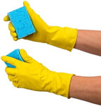 SteadMax 1 Pair Cleaning Gloves, Reusable Natural Rubber Dish Gloves, Latex Non-Slip Gloves for Kitchen, Household