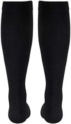 Truform Compression Socks, 15-20 mmHg, Men's Dress Socks, Knee High Over Calf Length, Black, Large