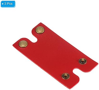 PATIKIL Leather Razor Head Protecting Cover, Double Edge Safety Razor Head Protecting Sheath Shaver Tip Cover for Travel, Red