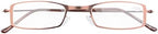 Eyekepper 3-Pack Unique Lightweight Stainless Steel Frame Reading Glasses for Men and Women Brown +1.75