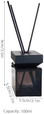 FOMIYES 1set Empty Diffuser Bottle Wooden Lid Rattan Fragrance Oil Bottle for Home Office Spa and Bathroom Decor