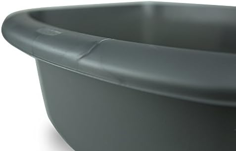 Whitefurze Rectangular Bowl, Plastic, Silver, Large
