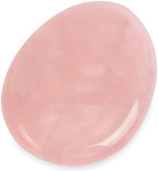 Artistone Rose Quartz Crystal Thumb Stone Worry Stones Hand Carved Palm Stones Crystal Chakra Worry Stone for Anxiety, Meditation Reiki, Water Drop Shaped