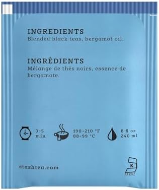 Stash Double Bergamot Earl Grey Black Tea, Tea bags, 18 ct