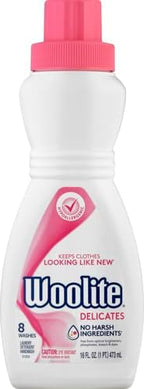 Woolite Delicates Liquid Laundry Detergent for Machine and Hand Wash – Gentle Care for Silk, Wool & Fine Fabrics, 16oz