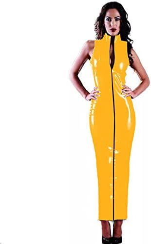 QJZM 24 Colors Two Way Zipper Front Long Dress 7XL