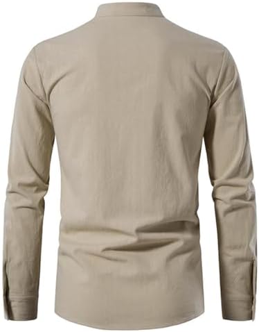 Men's Long Sleeve Shirts Retro Style Lace up for Medieval,Viking,Hippie Halloween Cosplay Pirate Renaissance Costume