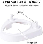 LazyMe Electric Toothbrush Heads Holder Charger Holders and 4 Toothbrush Heads Dust-Proof Covers for Oral-B Electric Toothbrush Series