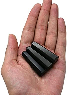 Amazing Gemstone Black Obsidian Crystal Towers ~ Natural Healing Crystal Point Obelisk for Reiki Healing and Crystal Grid (2" to 3" Inch)