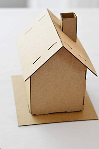 Gingerbread House Kit (Cardboard) - Pack of 5 - Designed & Made in The USA - Christmas Holiday Craft for Home, Classroom, Family DIY Decor