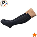 Presadee Closed Toe 15-20 mmHg Zipper Moderate Compression Leg Circulation Socks (Black, 2XL)