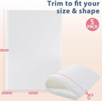 5 Pack Latex-Free Lipo Foam Pads for Post Surgery, 8"x11" Lipo Foams Sheets, Abdominal Compression Board for Post BBL Liposuction Surgery and Used with Compression Garments