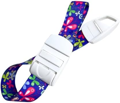 Medical Tourniquet with Butterfly Purple/Violet Pattern with ABS Plastic Buckle Latex Free Elastic Band Perfect for Doctors, Nurses, Students and Paramedics