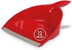 TONKITA | 12 Dustpan Soft Rubber Profile Dustpan with Broom Handle Attachment Multifunctional Shovel 23 x 33 x 7.5 cm - Pack of 12