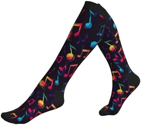 Compression Socks Knee High Circulation Support Socks For Women Men Athletic Running Work Hiking Cycling Travel
