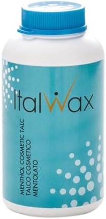 Italwax Classic Cosmetic Talc 150g / 5.30fl.oz - Menthol aroma - Prepare skin for depilation with hot and film waxes, and sugaring