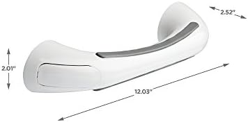 Delta Designer (1-Pack) 9' Assist Bar ADA Compliant White Bathroom Safety Soft Handle | Wall Mount 300 lb Capacity, Balance, Handicap Grip for Shower, Tub, Toilet DF509-SG1