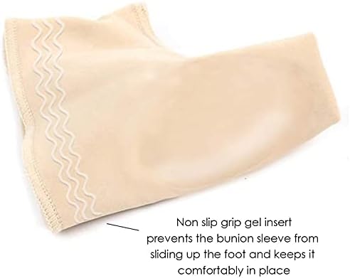 2 Bunion Relief Pads Sleeve - Bunion Splint Orthopedic Bunion Corrector Socks - Gel Pad Elastic Cushions Men and Women (1 Pair)