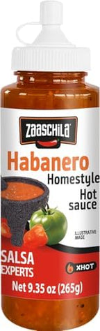 Zaaschila Mexican Sauce Habanero - 9.35oz (265g) 3-Pack - Spicy & Bold Flavor, Perfect for Sandwiches, Tacos, and More