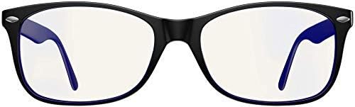 Swanwick Blue Light Blocking Glasses for Women, Men Anti Eyestrain Headache for Computer, Gaming, TV, Phone Screen. Sleep Aid. Classic Day Swannies (Large, Black)