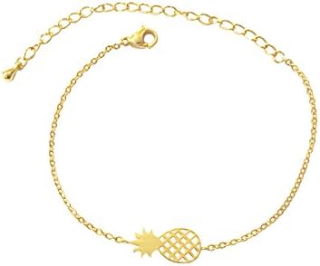 Altitude Boutique Pineapple Bracelet, Hawaii Bracelet Pendant Tropical Bracelet, Hawaii Jewelry (Silver, Gold, Rose Gold)
