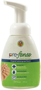 Foam Hand Sanitizer Starter Kit - Kills 99.9% of Common Germs - Alcohol-Free - Moisturizing, Non-Skin Drying, Water-Based Formula - Made in USA -Lemongrass Scent - 2x 1.5oz & 1x 8oz Bottles