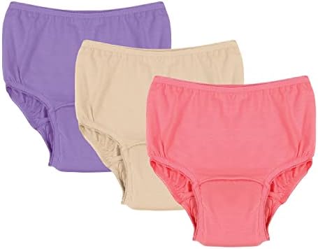 SUPPORT PLUS Womens Incontinence Underwear Washable Reusable 10 oz. Color 3 Pack - Large