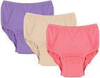 SUPPORT PLUS Womens Incontinence Underwear Washable Reusable 10 oz. Color 3 Pack - Large