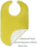 4 Pack Adult Bibs for Men and Women, Adult Bibs for Elderly,Towel bibs for Special Needs Adults
