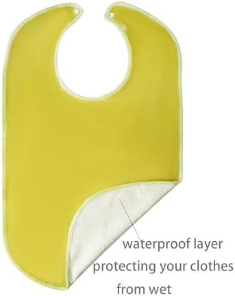 4 Pack Adult Bibs for Men and Women, Adult Bibs for Elderly,Towel bibs for Special Needs Adults