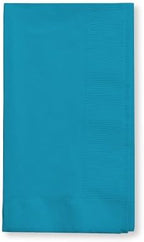 Creative Converting Touch of Color 2-Ply 50 Count Paper Dinner Napkins, Turquoise