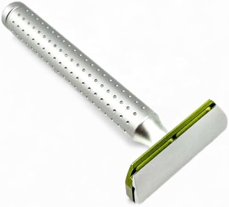 Parker Safety Razor - The AeroShave, Classic Length Handle-CNC Aluminum Double Edge Safety Razor & 5 Blades,- Precision Blade Exposure for a Comfortable Shave, For Men & Women. Mild Aggression