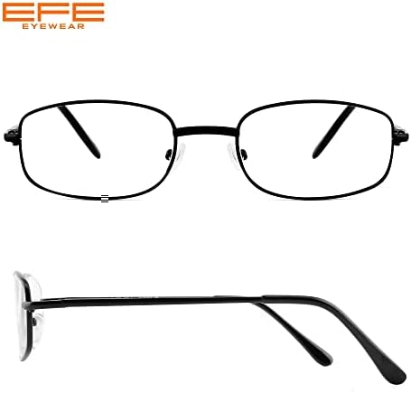 EFE Metal Wire Frame Reading Glasses Readers for Men Women 1.0 Lightweight Spring Hinge Eyeglasses 4 Pack (Mixcolor, 1.0)