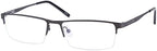 Half Rim Photochromic Gray Reading Glasses +3.00 Metallic Frame Mens Womens Eyeglasses