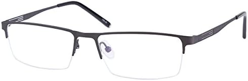 Half Rim Photochromic Gray Reading Glasses +3.00 Metallic Frame Mens Womens Eyeglasses