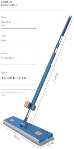 Big Flat mop, Wet and Dry Big Flat mop, Stainless Steel Long Handle Microfiber Big Flat mop, 360° Rotating Adjustable mop, Multifunctional Wet and Dry Household Tools (White+2cloth)