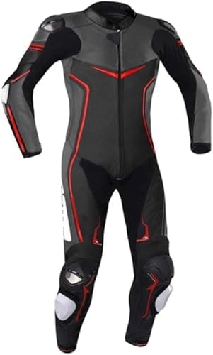 MATAGEAR Motorcycle Black One Piece Leather Racing 363 Suit CE Approved Protection