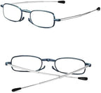Folding Reading Glasses for Men Women Blue Light Blocking Readers with Keychain Compact Bags