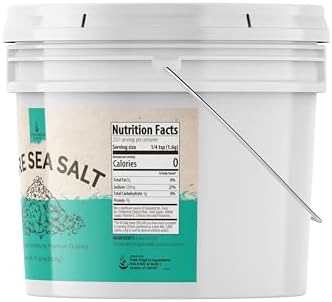 Pure Original Ingredients Sea Salt (1 Gallon) Coarse Grain, Sourced From Spain, Cooking, Bath Additive