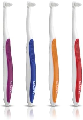 GUM End Tuft Toothbrush - Extra Small Head for Hard-to-Reach Areas - Implants, Back Teeth, and Wisdom Teeth - Soft Dental Brush for Adults, 1 Count