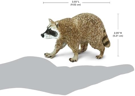 Safari Ltd. Raccoon Figurine - Detailed 3.5" Plastic Model Figure - Fun Play Toy for Boys, Girls & Kids Ages 1+